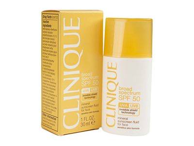 ضد آفتاب مینرال کلینیک اس پی اف 50 Clinique Broad Spectrum SPF 50 Mineral Sunscreen Fluid for Face - آرو