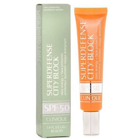کرم ضد آفتاب روزانه انرژی‌پلاس کلینیک SPF 50 مدل سوپردیفنس سیتی بلاک Clinique Superdefense™ City Block Broad Spectrum SPF 50 Daily Energy + Face Protector